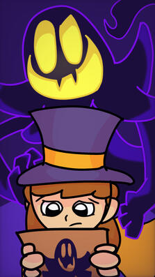 Hat Kid & Snatcher (A Hat in Time Fanart)