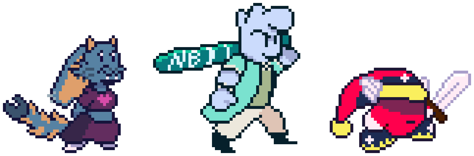 The Danger Trio as Deltarune Characters (OCs by Bolt280 and BunnyHop)